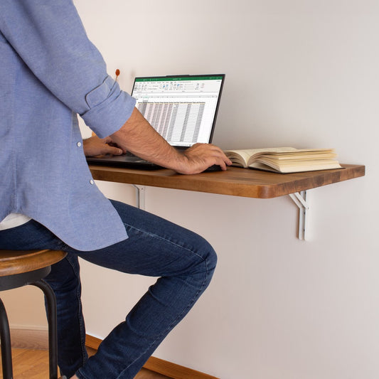 Foldable Wood Floating Desk, Wall Mounted Desk, Wall Hanging Desk, Laptop Desk, Study Table, Work From Home, Fold Down Desk, Murphy Desk