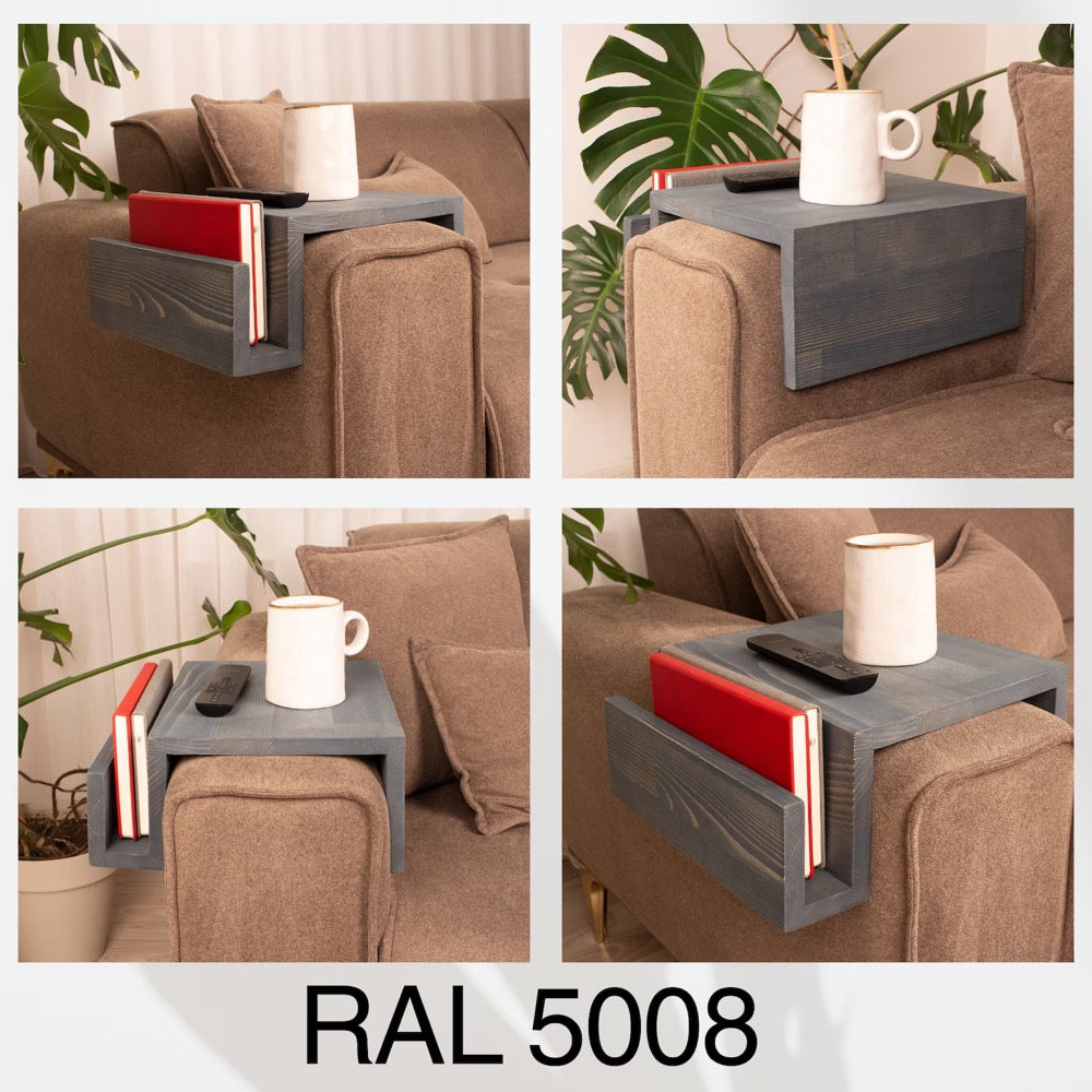 Sofa Arm Rest Table with Magazine Stand, Modern Wood Armrest Table, Sofa Arm Tray Table, Handmade Couch Tray, Custom Wood Sofa Arm Table